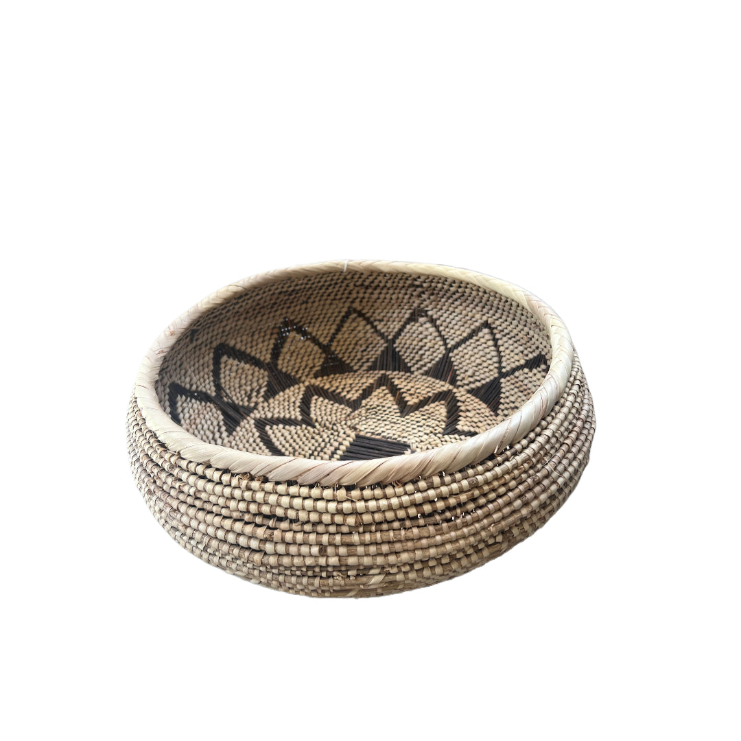 Round Hand-Crafted Woven Basket