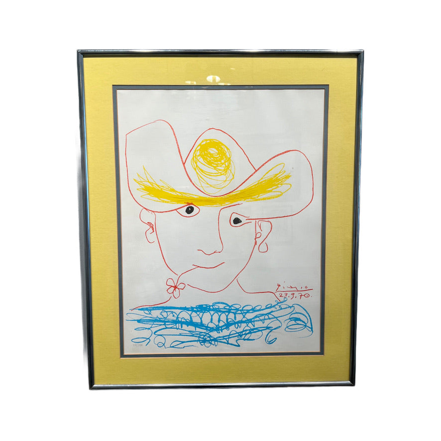 1970"s GIRL IN A HAT - PICASSO PRINT