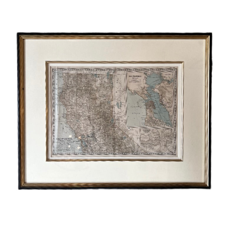 ANTIQUE MAP OF NORTHERN CALIFORNIA