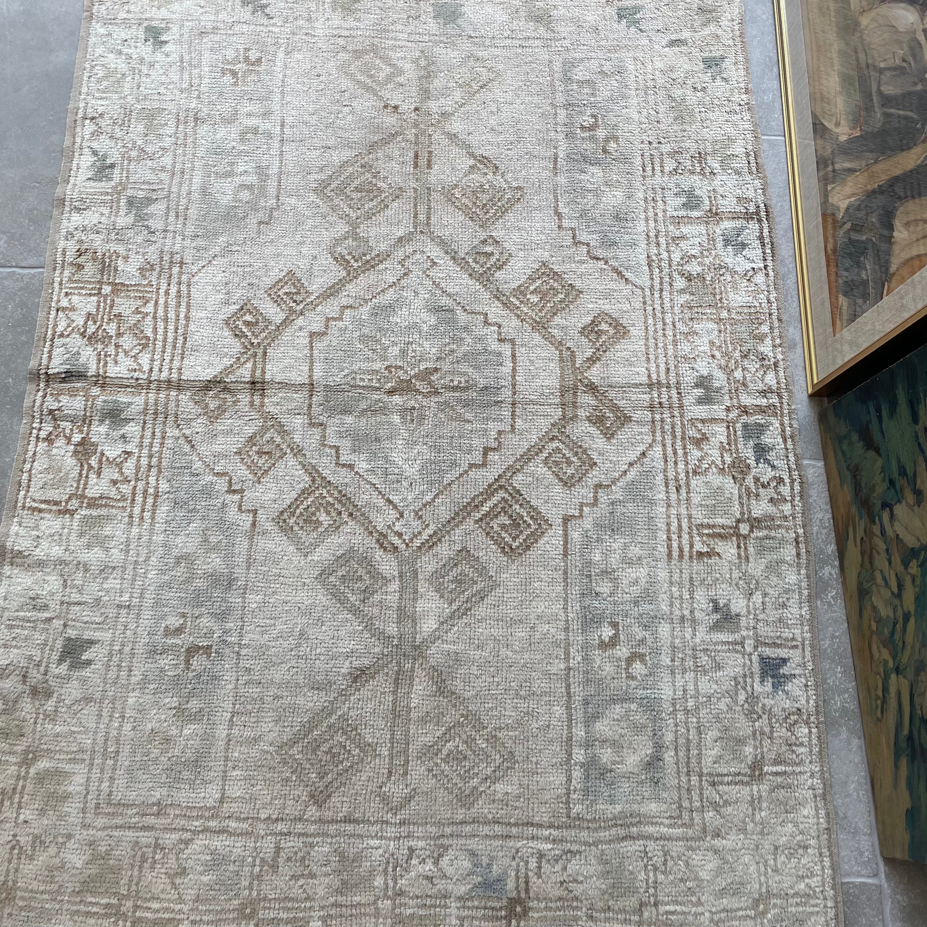 Beige Turkish Throw Rug