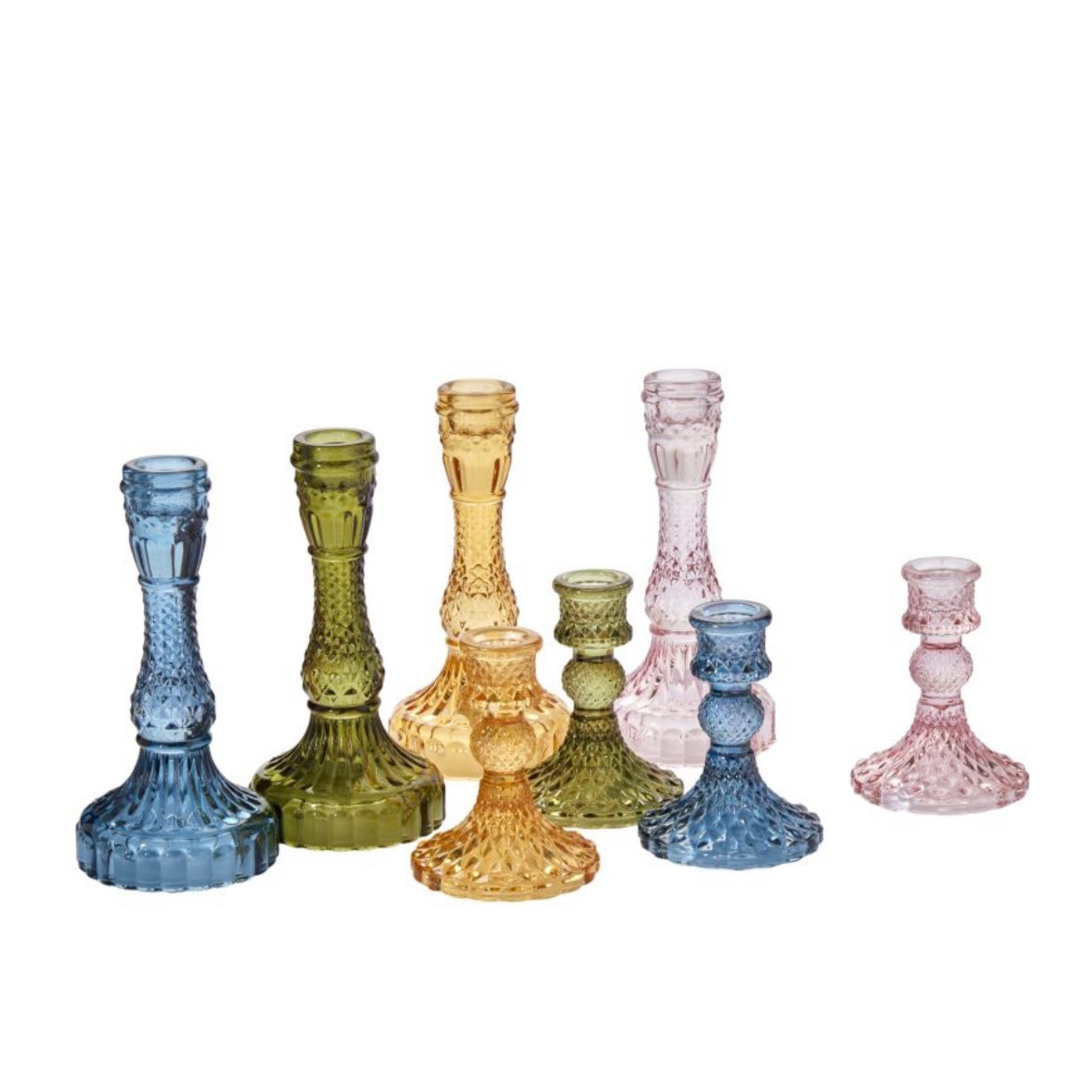 Decorative Glass Candlestick Holders