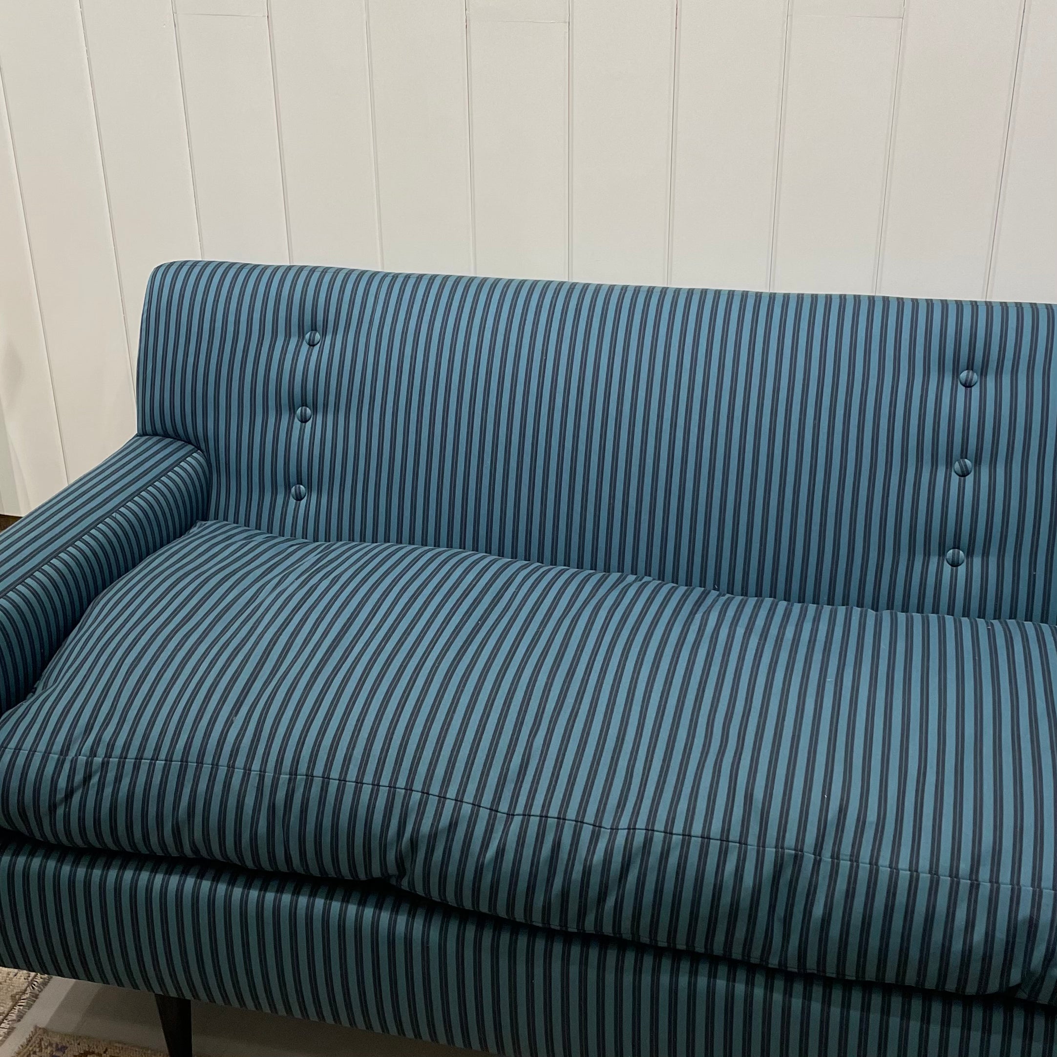 Blue Striped Sofa