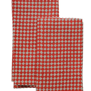 Orange Check Napkin