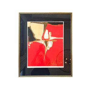 Signed Mid-Century Abstract Print By Bernard Munch