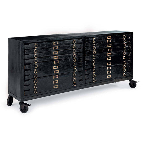 Black and Brass Printmakers Console