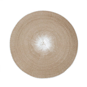 Taupe and White Natural Placemat