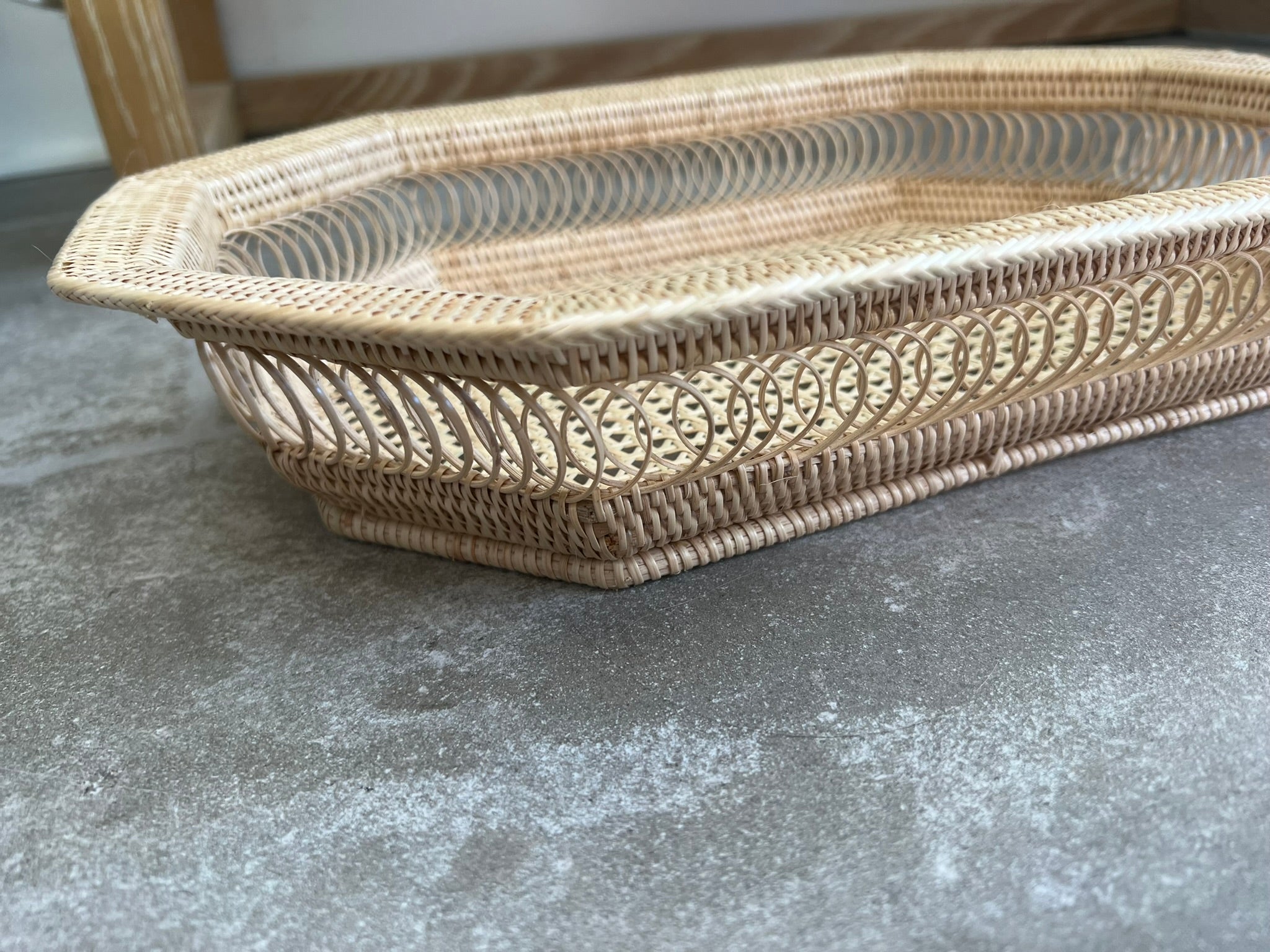 Small Rectangle Tray Web & Spiral Weave