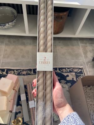Pair of Fancy Twist Taper Candles