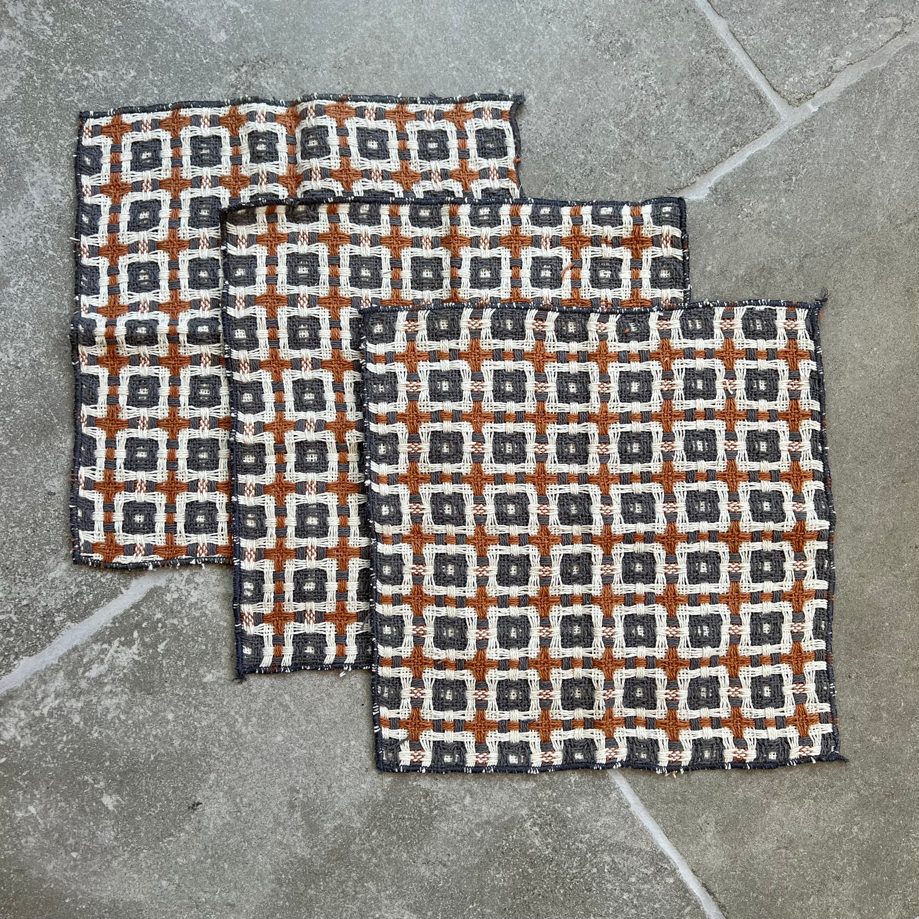 Set of 3 Cotton Dobby Geometric Dish Cloth