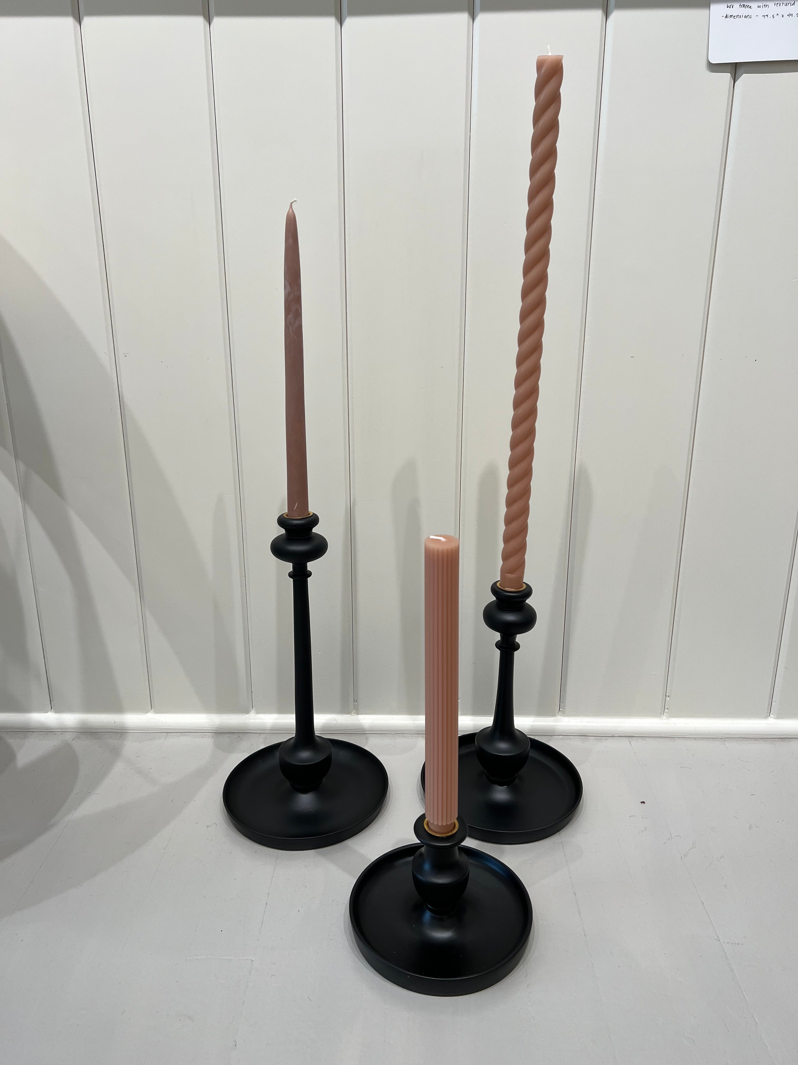 Candlestick Holder with Tray - Ebony