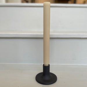 10" Pair of Ribbed Taper Candles