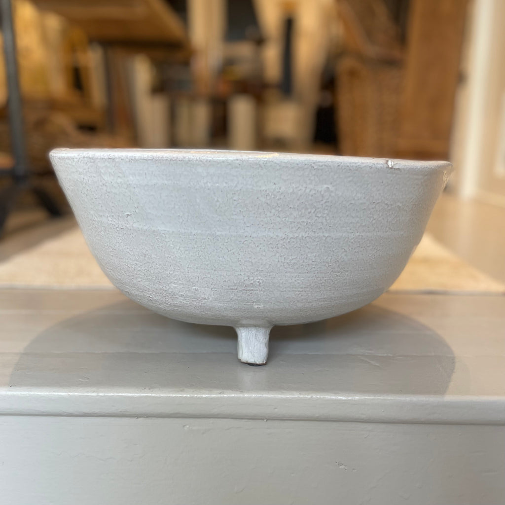 White Glazed Terracotta Bowl
