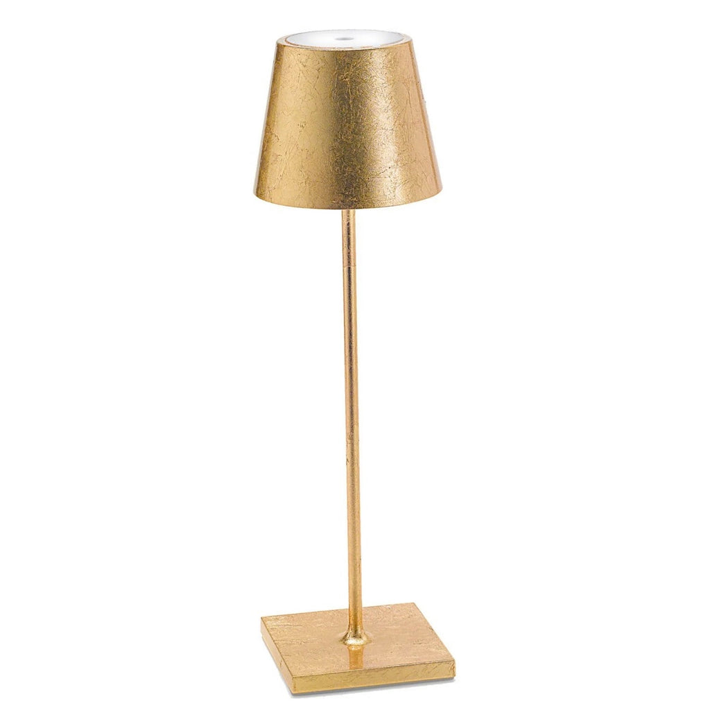 Gold Leaf Table Lamp - Cordless LED Lamp