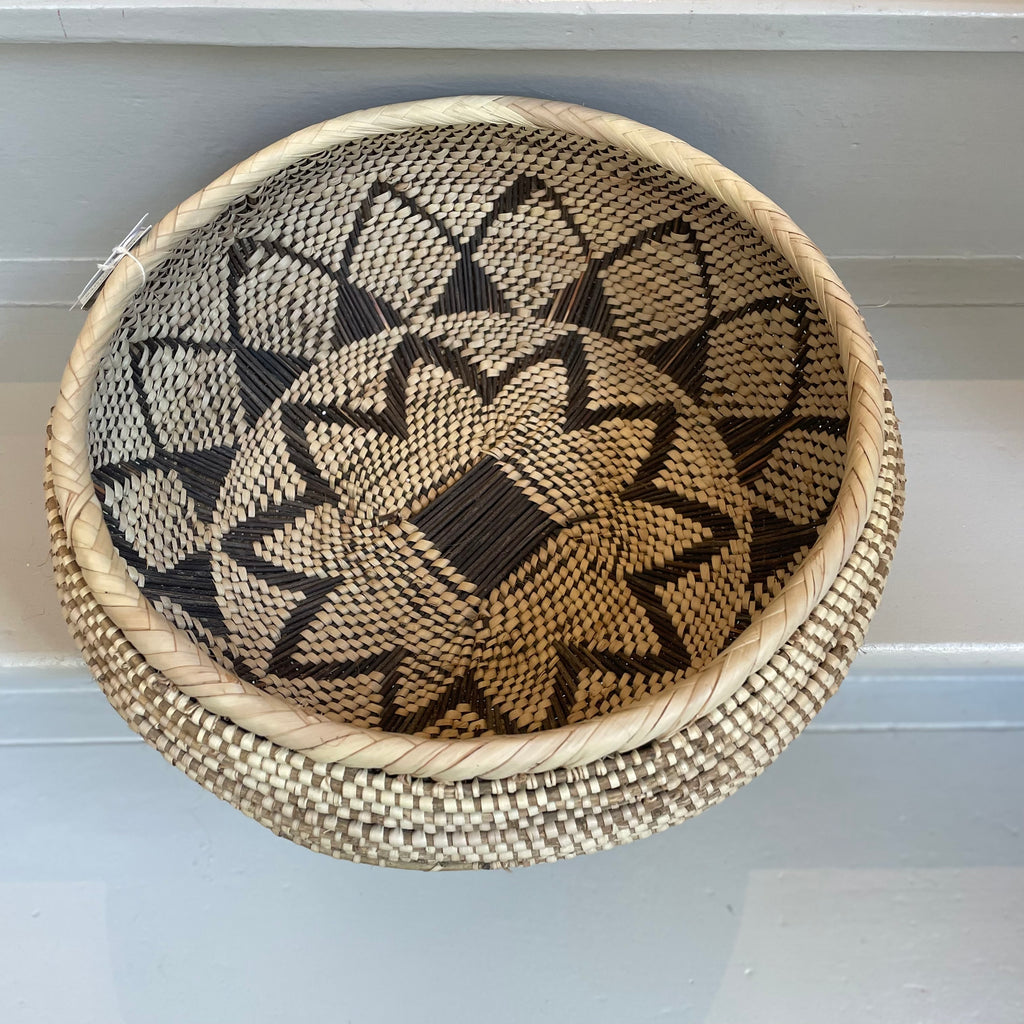 Round Hand-Crafted Woven Basket