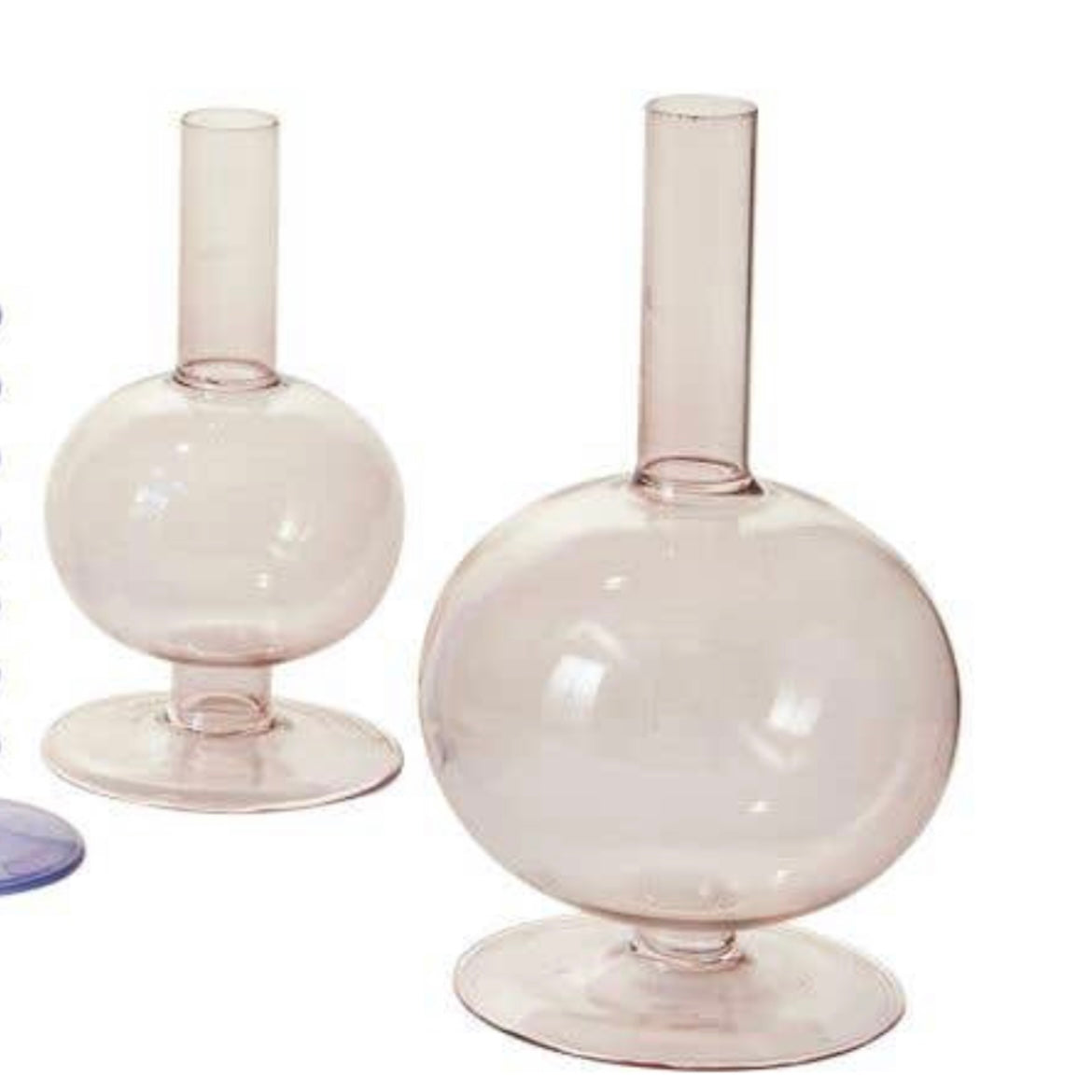 Malaga Glass Candlestick Holders