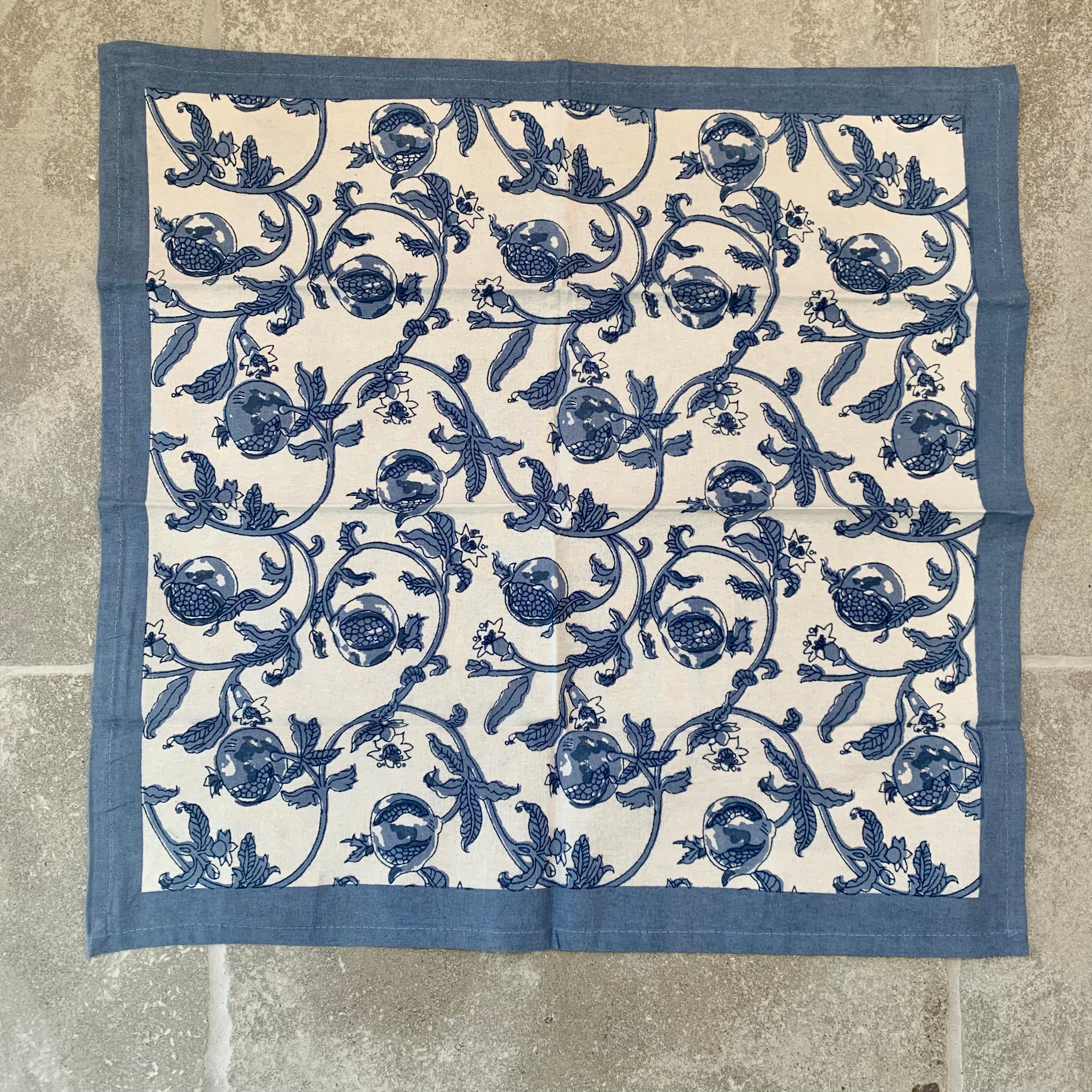 Granada Blue & White Cornflower Table Linens