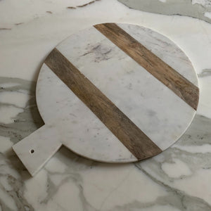 Marble & Wood Cutting Board